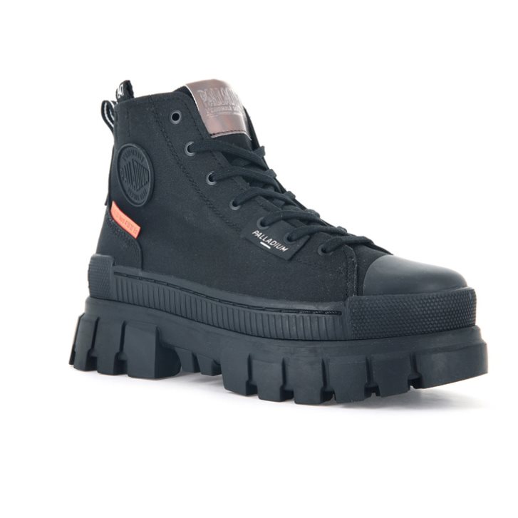 Chaussures Plateforme Palladium Revolt Hi TX Femme Noir | FR LEV629N